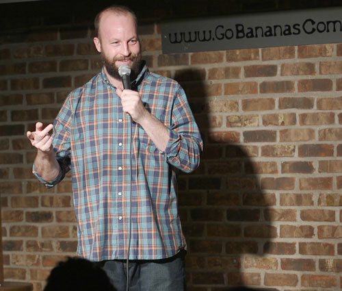 Stand up comedian Gabe Kea performing stand up comedy at Go Bananas Comedy Club in Cincinnati, Ohio