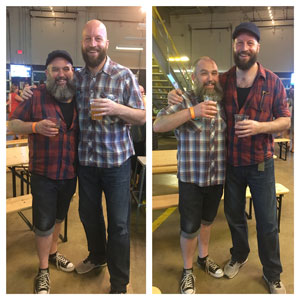 Stand up comedian Gabe Kea performing a shirt swap with a fan after the show!